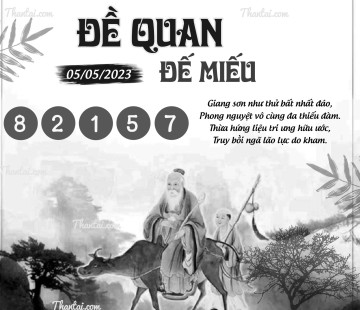 ĐỀ QUAN ĐẾ MIẾU 05/05/2023