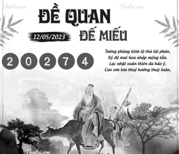 ĐỀ QUAN ĐẾ MIẾU 12/05/2023