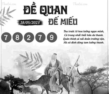 ĐỀ QUAN ĐẾ MIẾU 18/05/2023