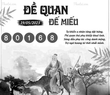 ĐỀ QUAN ĐẾ MIẾU 19/05/2023