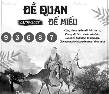 ĐỀ QUAN ĐẾ MIẾU 01/06/2023