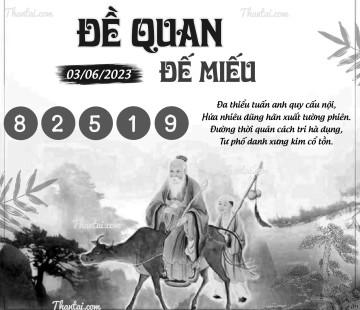 ĐỀ QUAN ĐẾ MIẾU 03/06/2023