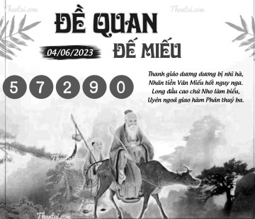 ĐỀ QUAN ĐẾ MIẾU 04/06/2023