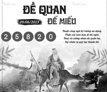 ĐỀ QUAN ĐẾ MIẾU 09/06/2023