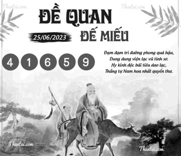 ĐỀ QUAN ĐẾ MIẾU 25/06/2023