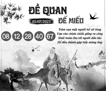 ĐỀ QUAN ĐẾ MIẾU 01/07/2023