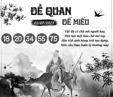 ĐỀ QUAN ĐẾ MIẾU 02/07/2023