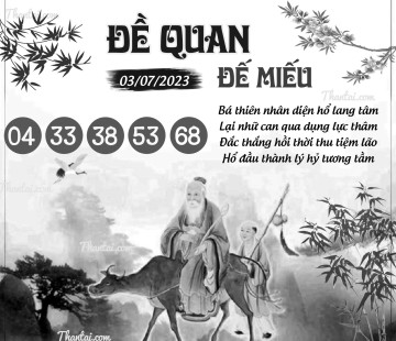 ĐỀ QUAN ĐẾ MIẾU 03/07/2023