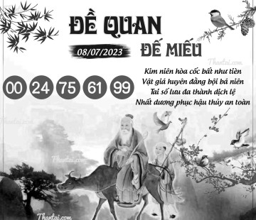 ĐỀ QUAN ĐẾ MIẾU 08/07/2023