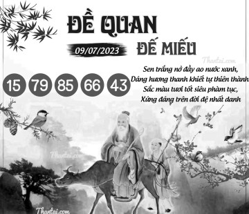 ĐỀ QUAN ĐẾ MIẾU 09/07/2023