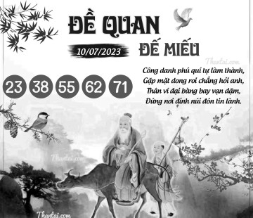 ĐỀ QUAN ĐẾ MIẾU 10/07/2023