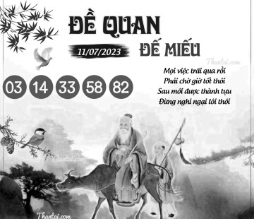 ĐỀ QUAN ĐẾ MIẾU 11/07/2023