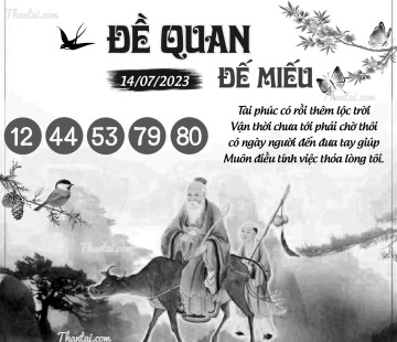 ĐỀ QUAN ĐẾ MIẾU 14/07/2023