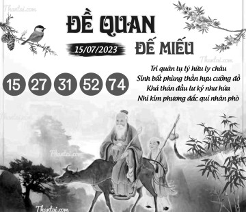 ĐỀ QUAN ĐẾ MIẾU 15/07/2023