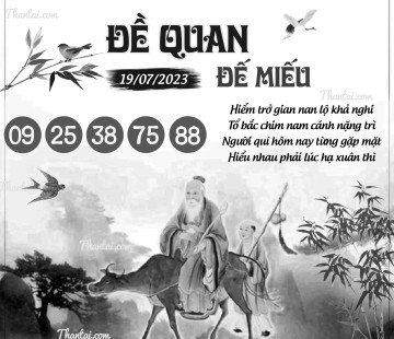 ĐỀ QUAN ĐẾ MIẾU 19/07/2023