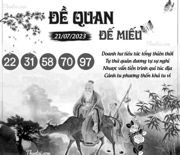 ĐỀ QUAN ĐẾ MIẾU 21/07/2023