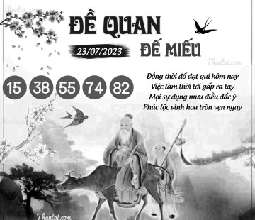 ĐỀ QUAN ĐẾ MIẾU 23/07/2023