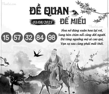 ĐỀ QUAN ĐẾ MIẾU 03/08/2023