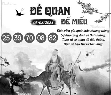 ĐỀ QUAN ĐẾ MIẾU 06/08/2023