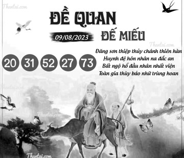 ĐỀ QUAN ĐẾ MIẾU 09/08/2023