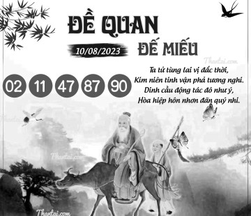 ĐỀ QUAN ĐẾ MIẾU 10/08/2023