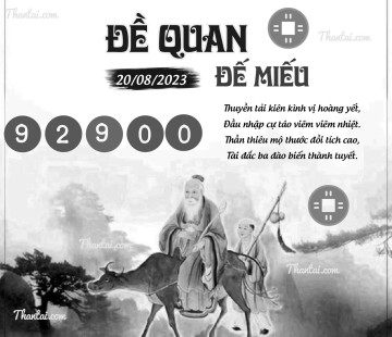 ĐỀ QUAN ĐẾ MIẾU 20/08/2023