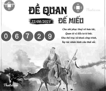 ĐỀ QUAN ĐẾ MIẾU 22/08/2023