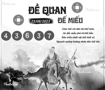 ĐỀ QUAN ĐẾ MIẾU 23/08/2023