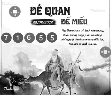 ĐỀ QUAN ĐẾ MIẾU 30/08/2023