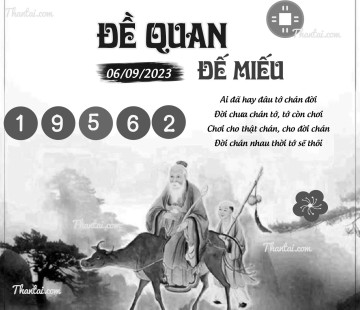 ĐỀ QUAN ĐẾ MIẾU 06/09/2023