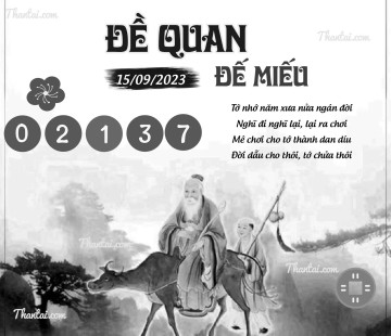 ĐỀ QUAN ĐẾ MIẾU 15/09/2023