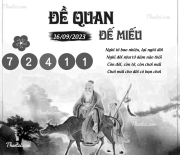 ĐỀ QUAN ĐẾ MIẾU 16/09/2023