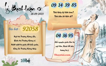 Lý Bạch Luận Số 26/09/2023