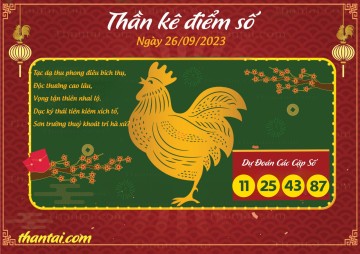 Thần Kê Điểm Số 26/09/2023