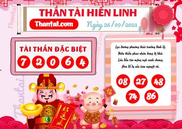 THẦN TÀI HIỂN LINH 26/09/2023