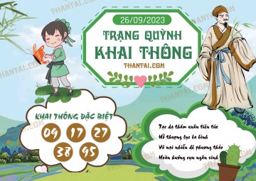 Trạng Quỳnh Khai Thông 26/09/2023