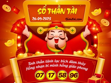 SỔ THẦN TÀI 26/09/2023