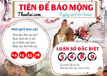 Tiên Đế Báo Mộng 28/09/2023