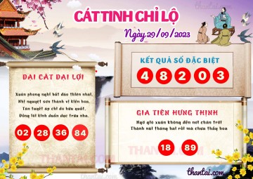 CÁT TINH CHỈ LỘ 29/09/2023