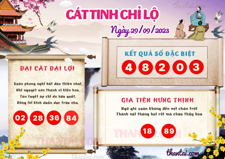 CÁT TINH CHỈ LỘ 14/09/2023