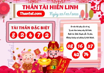 THẦN TÀI HIỂN LINH 29/09/2023