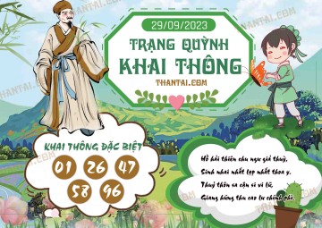 Trạng Quỳnh Khai Thông 29/09/2023