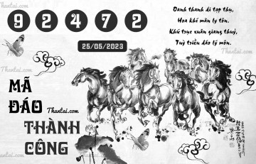 MÃ ĐÁO THÀNH CÔNG 25/05/2023