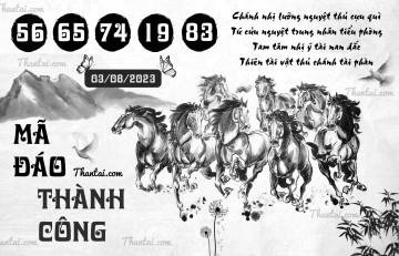 MÃ ĐÁO THÀNH CÔNG 03/08/2023