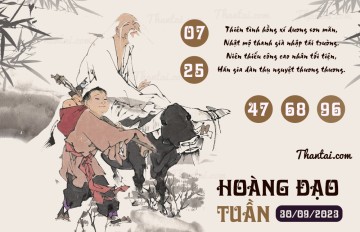 HOÀNG ĐẠO TUẦN 30/09/2023