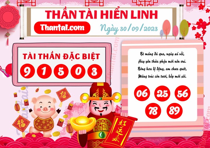 THẦN TÀI HIỂN LINH 15/09/2023