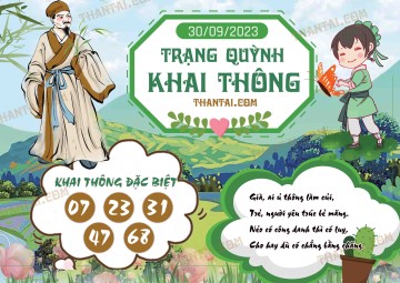 Trạng Quỳnh Khai Thông 30/09/2023