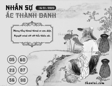 NHẪN SỰ ẮC THÀNH DANH 16/01/2023