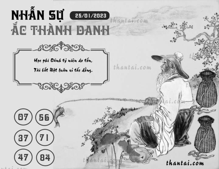 NHẪN SỰ ẮC THÀNH DANH 10/01/2023