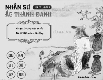 NHẪN SỰ ẮC THÀNH DANH 26/01/2023